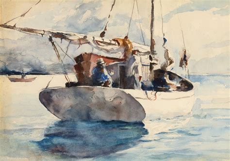 Polly Sailboat With Figures By Andrew Wyeth 1917 2009 United States