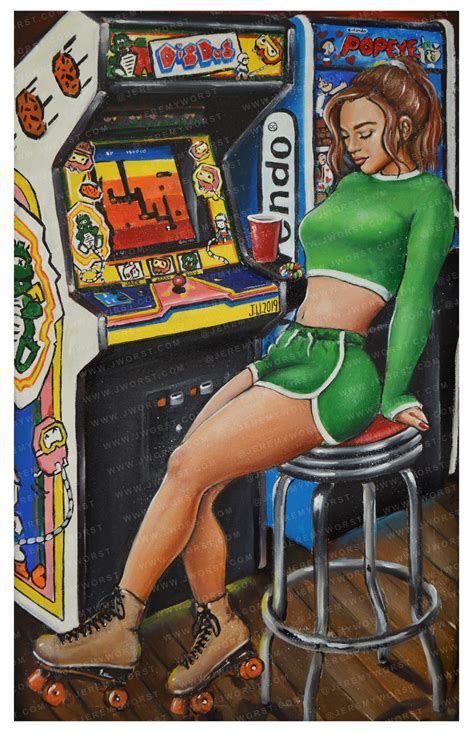 Jeremy Worst Digdug Retro Arcade Painting Artwork Poster Etsy