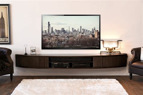 Modern Wall Mount Floating Tv Stand Terra Mar By Woodwavesinc
