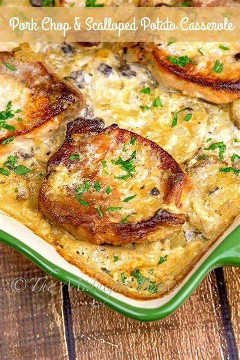 Season each side of your pork chops with 1 tablespoon each of salt and pepper. Pork Chop & Scalloped Potato Casserole | Pork recipes ...