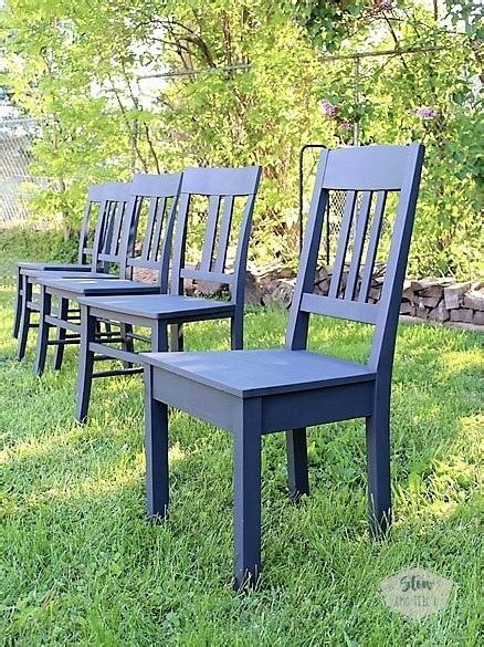Creating a dining space that has a warm palette but is still flexible can be tricky. Anvil Gray Chalky Finish Spray Painted Dining Chair Set ...