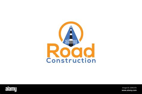 Road Construction Logo Design And Vector Element Template Stock Vector