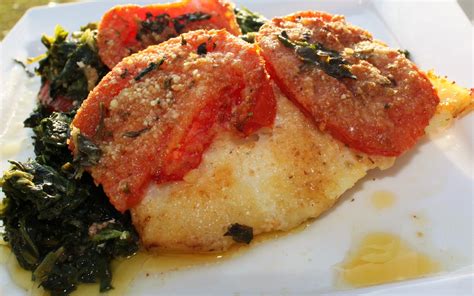 Drizzle it with half the butter and half the lemon juice. Baked Cod with Italian Tomatoes and Spinach - Dexter ...