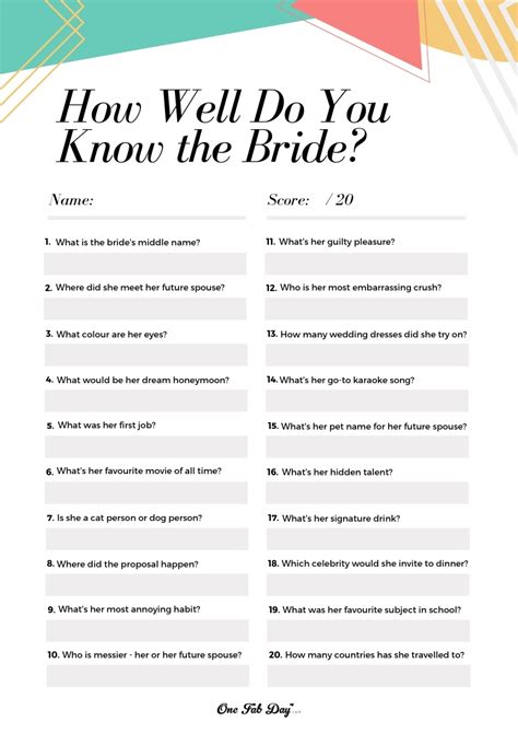 Free Downloadable Templates For Bridal Shower Games Dictionarylop