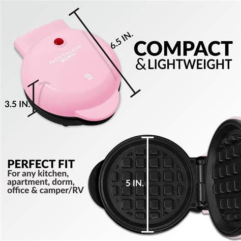 Mymini™ Personal Electric Waffle Maker Pink — Nostalgia Products
