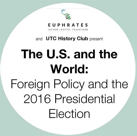 The Us And The World Foreign Policy And The 2016 Presidential