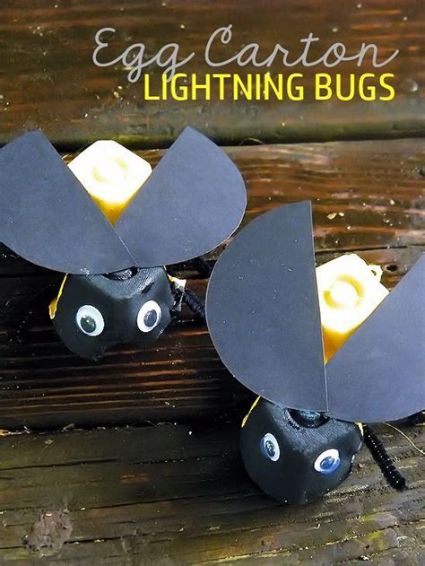 Egg Carton Lightning Bugs Arts And Crafts For Kids Lightning Bug