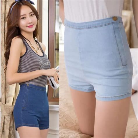 Fashion Korean Sexy Bottom Slim High Waist Denim Shorts Summer 2014 New Ladies Jeans Casual Hot
