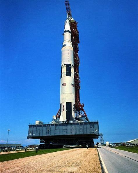 Apollo 11 Saturn V Rocket Launch Pad Nasa 11x14 Silver
