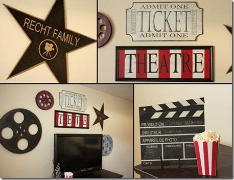 Our theater popcorn words home family movie vinyl decal wall art lettering decor. Theater room inspiration. I want a room like this ...