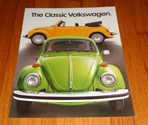 Original 1977 Volkswagen Vw Beetle Sales Brochure Catalog Convertible