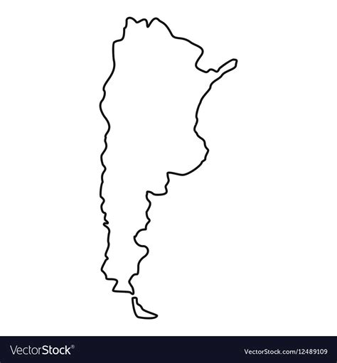 Outline Map Of Argentina