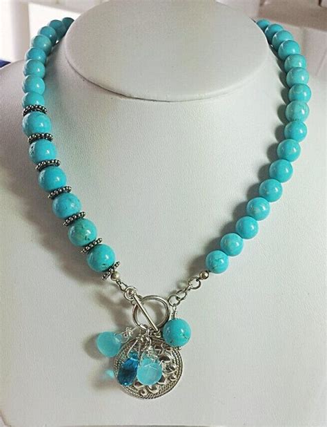Handmade Turquoise Necklace With Fine Silver Pendant Handmade