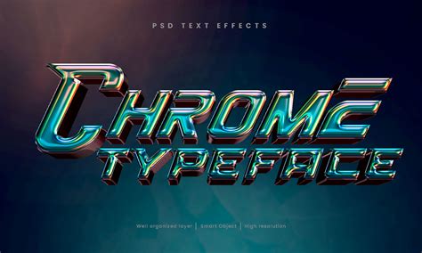 Chrome Editable Text Effect Style Psd Graphic By Mdmijanur0187