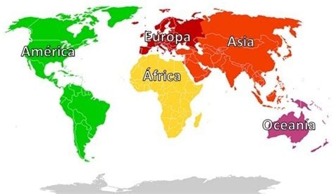 Cuáles Son Los Cinco Continentes Continentes Y Océanos Continentes