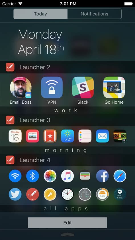 Launcher Lets You Create Ios Widgets That Display Or Hide Based On Day