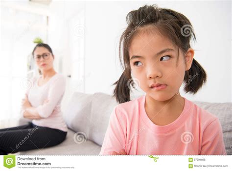 Little Children Girl Feeling Unhappy And Angry Stock Image Image Of