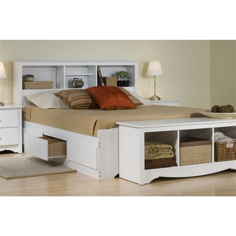 We did not find results for: Prepac Platform Storage Bed w/ Bookcase Headboard by OJ ...