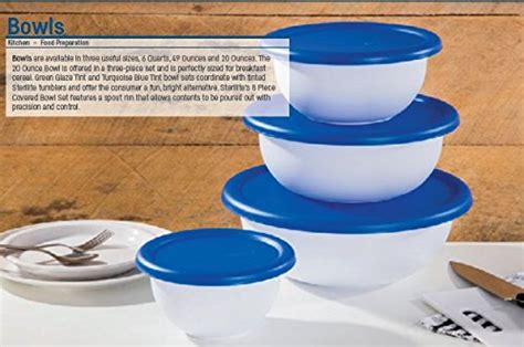 Sterilite 8 Piece Covered Set Bowl Multisize White And Blue Pricepulse