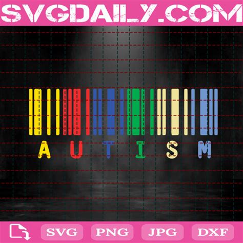 Autism Barcode Svg Autism Svg Autism Awareness Svg Autism Love Svg Autism Support Svg