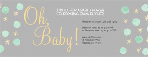 There are 3781 baby shower evites for sale on etsy, and they cost $10.00 on average. Free Baby Shower Invitations - Evite.com