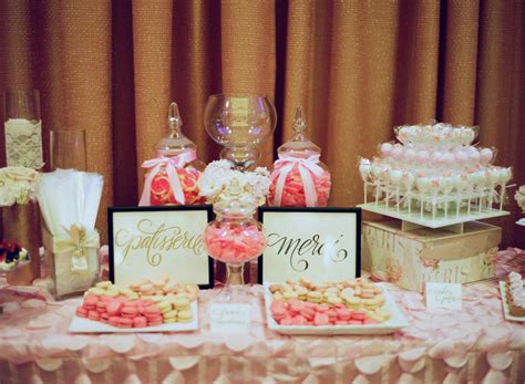 Make It Pop Sweets Pink Parisian Wedding Dessert Table