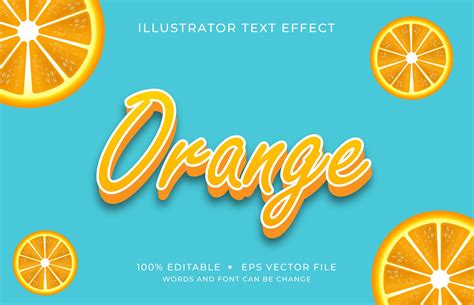 Orange Font With Uppercase Letters Text Effect 962805 Vector Art At