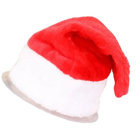 Buy New Qualified Velvet Christmas Party Santa Hat Red And White Cap For Santa