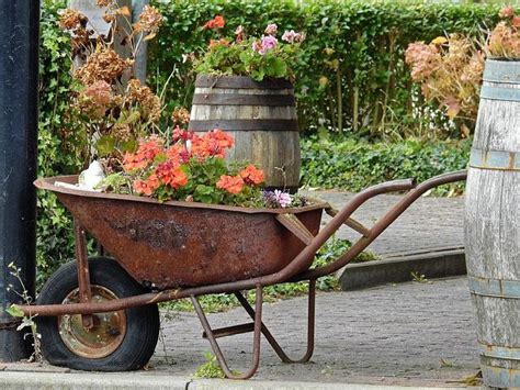 34 Way To Use That Old Wheelbarrow As A Planter Ideas And Pictures
