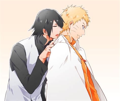 Two Anime Guys Are Standing Next To Each Other And One Is Wearing An Orange Tie
