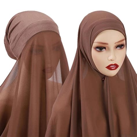1pc chiffon hijab scarf for women veil instant hijab muslim ladies fashion islam hijab scarf