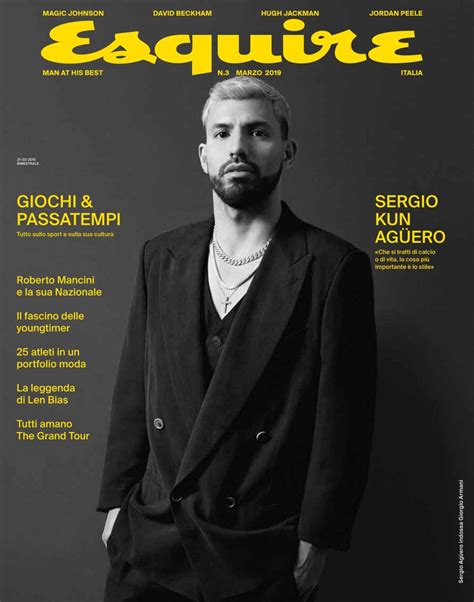 Esquire Italia April 2019 Cover Sergio Aguero Esquire Italia