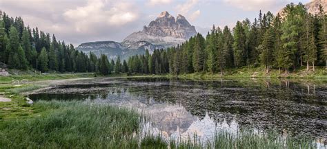 Dreamy Pixel Reflections At Lake Antorno In Dolomites Dreamy Pixel