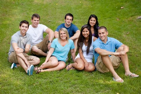 Diverse Group Of Young Adults Stock Image Image Of Asian Outdoors