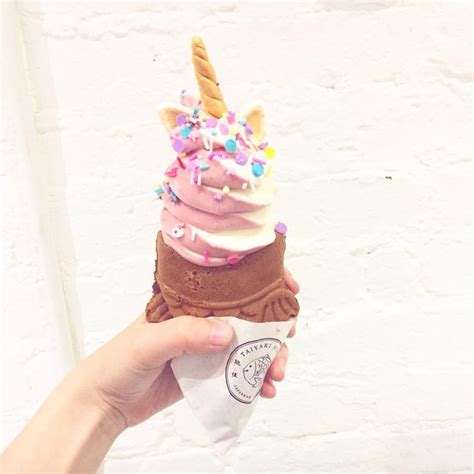 🍦🦄🐟 Unicorn Ice Cream In Fish Cone Taiyaki Unicorn Ice Cream Ice