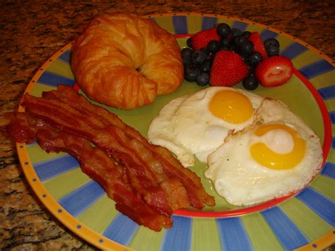 Our Blissfully Delicious Life Sunny Side Up Eggs And Bacon