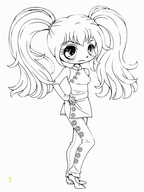 Colouring Pages For Girls Preschool Cute Anime Chibi Girl