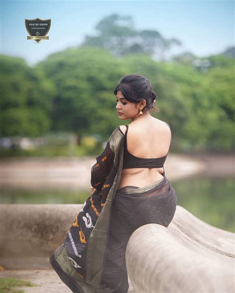 Bengali Model Triyaa Das Hot Latest Sexy Saree Photos Indian Filmy Actress
