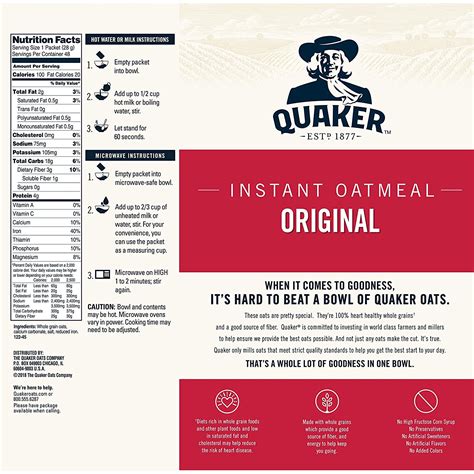 Oatmeal is made from oats one of the most. Quaker Oatmeal Nutrition Facts 1 3 Cup | Besto Blog