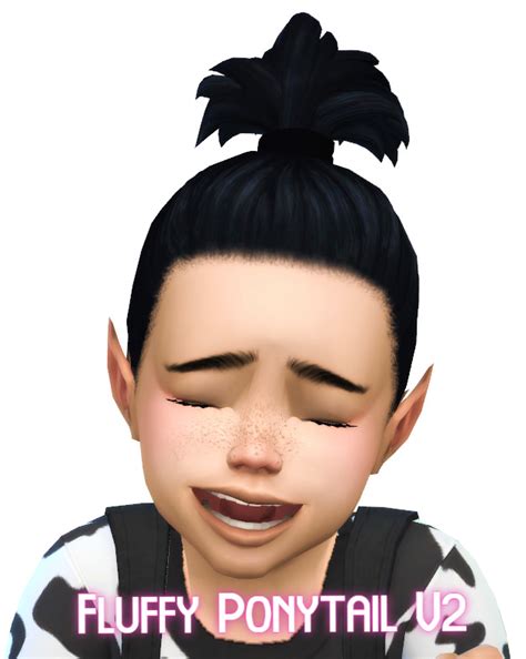 Fluffy Ponytail V2 For Toddlers The Sims 4 Create A Sim Curseforge