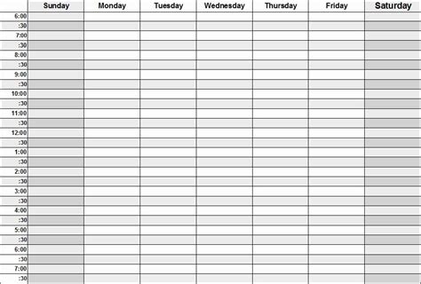 40 Week Schedule Template Pdf In 2020 Weekly Calendar Template