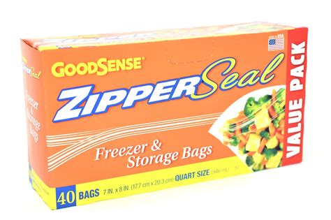 GoodSense Quart Size Freezer & Storage Bags, 40 ct. | Freezer storage, Bag storage, Storage