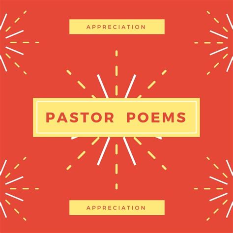 Free Pastor Appreciation Poems To The Pastor From Church
