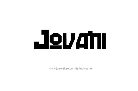 Jovani Name Tattoo Designs