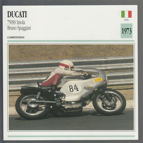 1973 Ducati 750 Ss Imola Bruno Spaggiari Motorcycle Photo Spec Sheet