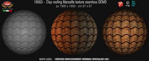 Clay Roof Texture Seamless 19563