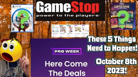 Gamestop Pro Week October 8th 2023 Leaked These 5 Things Need To