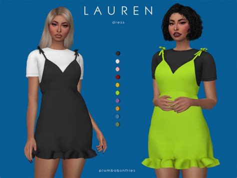Lauren Dress By Plumbobs N Fries At Tsr Sims 4 Updates