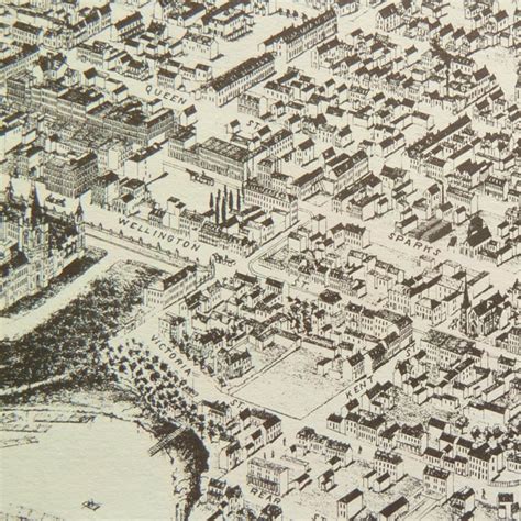 Historical Map Of Ottawa Ontario Aerial View Of Ottawa Showing