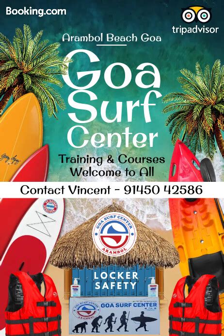 Goa Surf Center Poster Template Postermywall